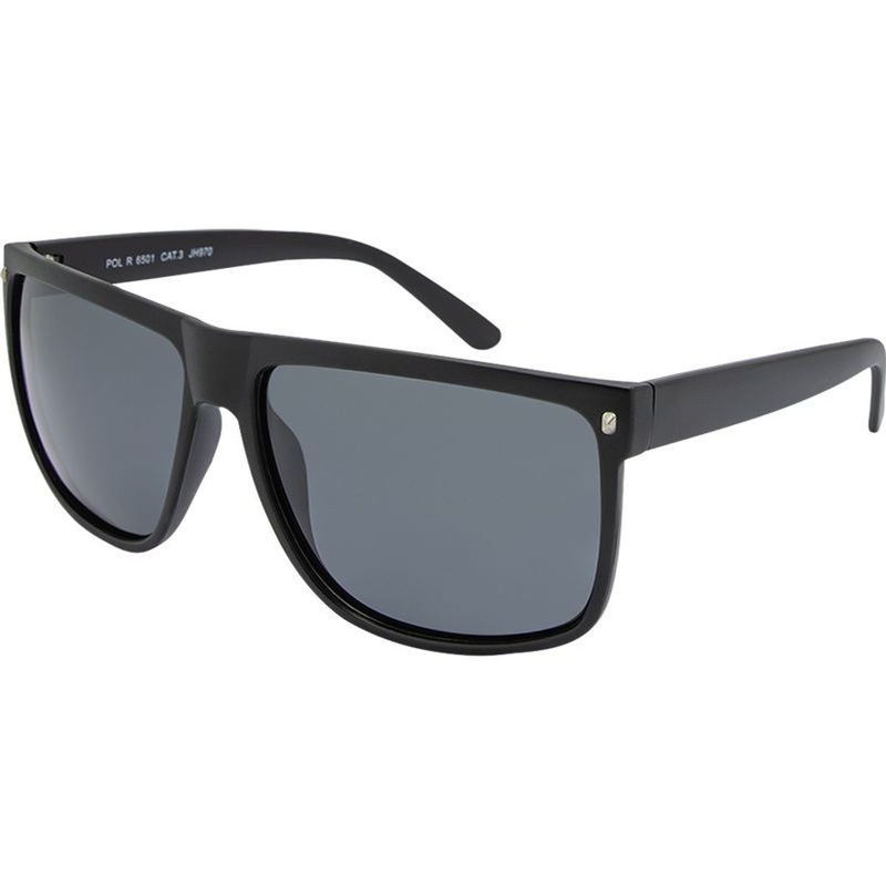JS Eyewear 6501 SunglassesMatte Black/Smoke Polarised Lenses