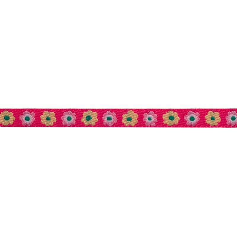 Narrow Pink Flowers row – 3/8″ – Kaffe Fassett – by the yard