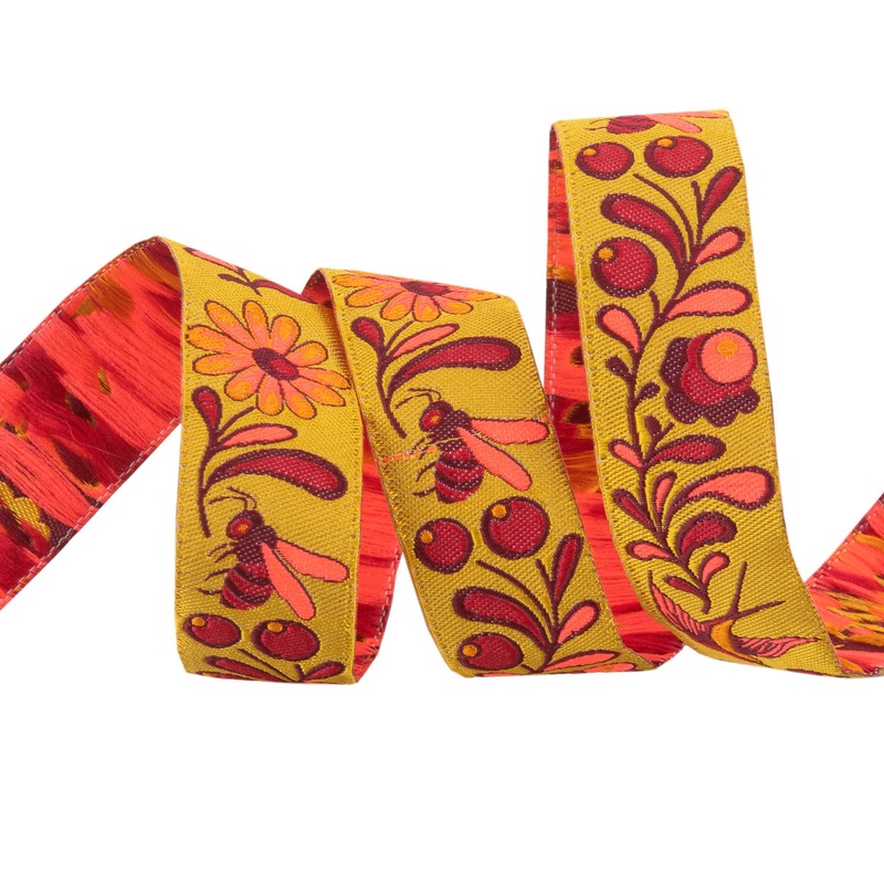 Birds & Bees in Original – 7/8″width – Tula Pink EverGlow – by the yd
