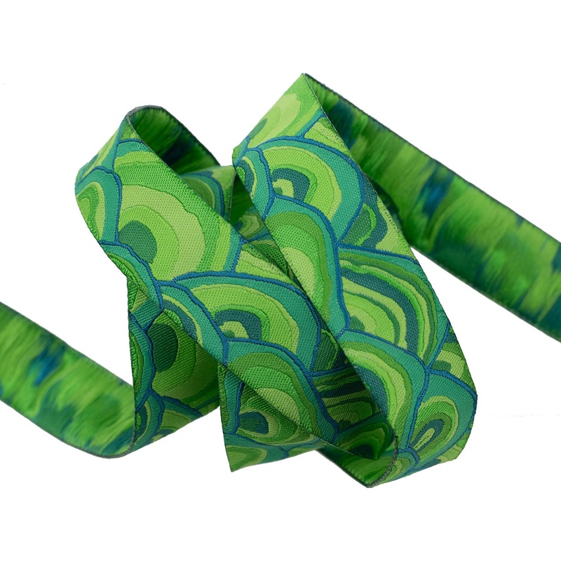 Wobble in Green – 7/8″ width – Kaffe Classics 2024 – One Yard