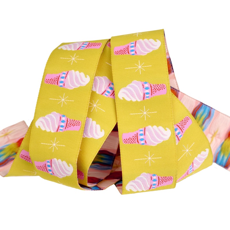 Best Day – Ice Cream in Golden Hour 1-1/4″  – by Melody Miller – One Yard