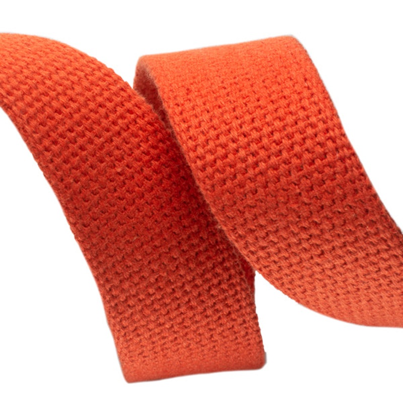 1.25″ Orange Heavyweight Cotton Webbing
