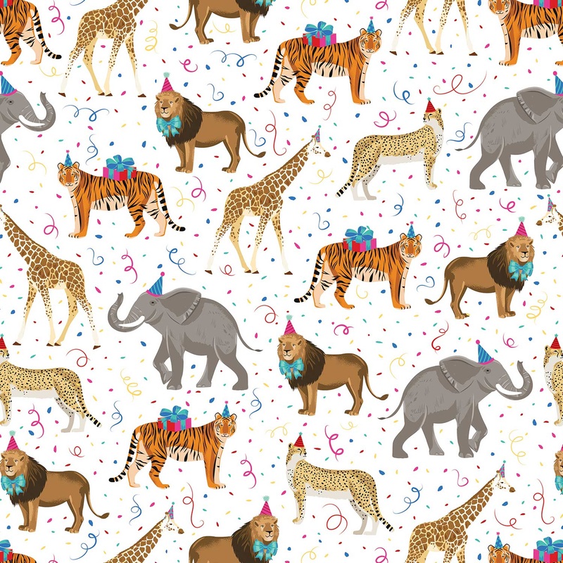 Zoo Animals Birthday Gift Wrap