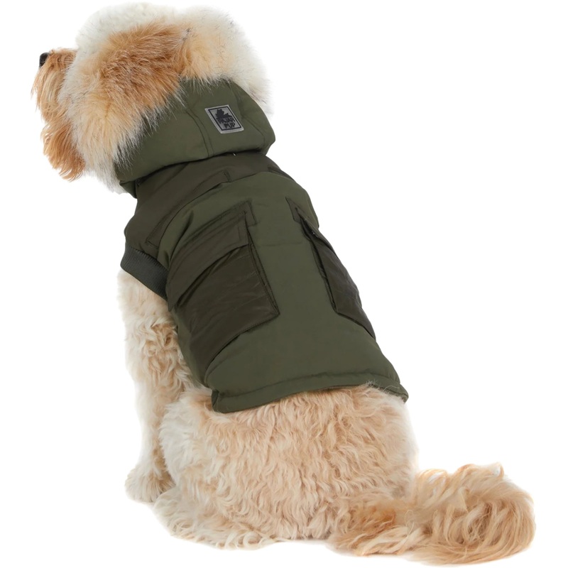 Zeus Faux Fur Trim Jacket for Dogs|-|Manteau avec bordure en fausse fourrure pour chiens Zeus